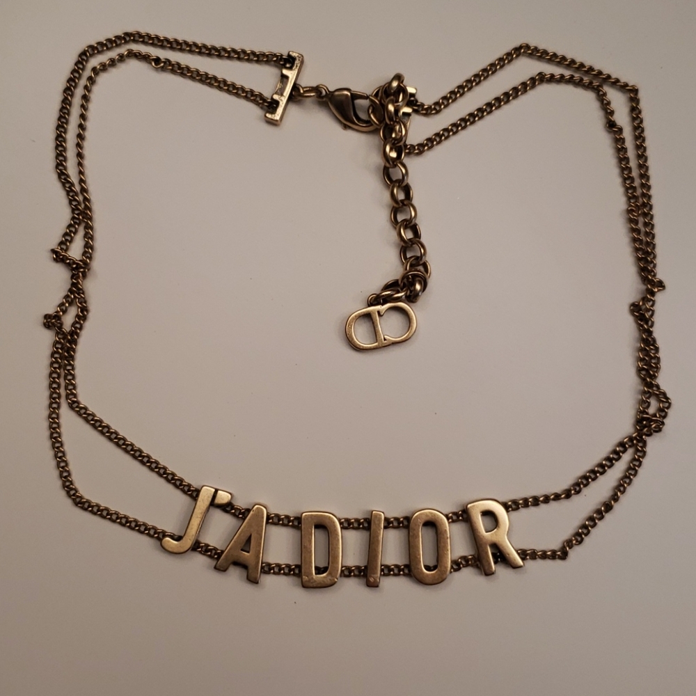 J'adior gold double chain choker!!
